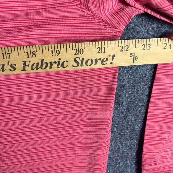 TailorByrd Performance Pullover Mens XL Cherry Red Stripe 1/4 Zip Golf NEW - Picture 10 of 10